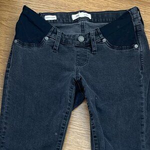 Madewell Skinny Fit Side Panel Black Maternity Jean Size 27